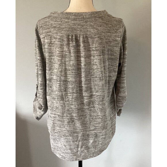 Notations Women’s 3 Button 3/4 Length Sleeve Shirt 2 Tops Rust & Heather Gray M - Picture 10 of 11